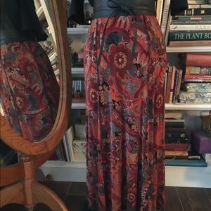 Coldwater Creek floral paisley skirt